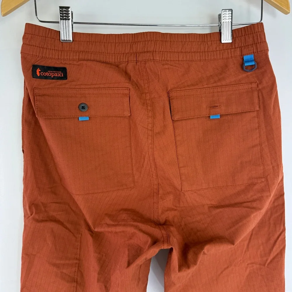 Cotopaxi Salto Ripstop Pants Men Small Rust Orange Slim Fit Hiking Stretch 12547